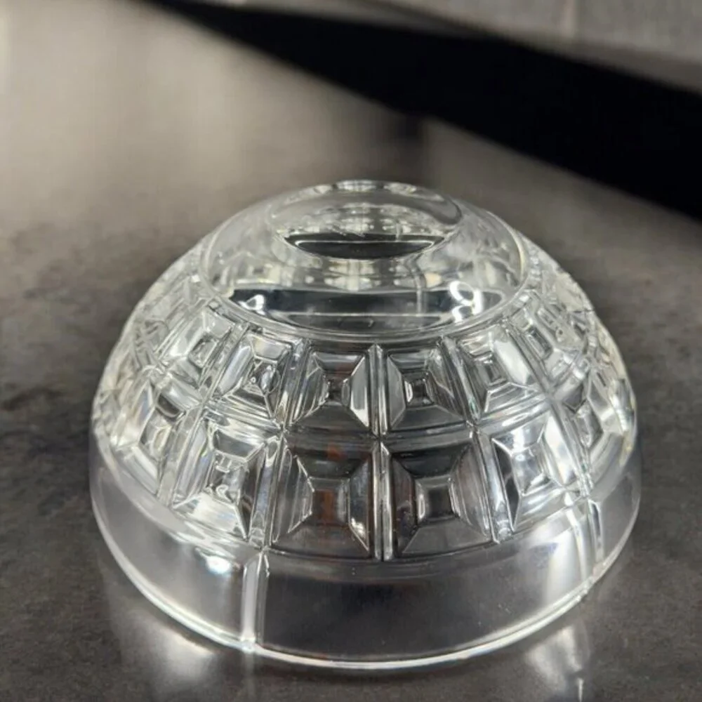 Rosenthal Clear Crystal Glass Domus‎ Pattern Large Round Heavy Made In Germany